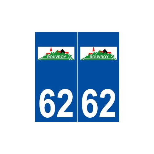 62 Rouvroy logo autocollant plaque stickers ville