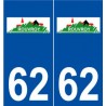 62 Rouvroy logo autocollant plaque stickers ville