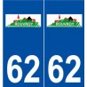 62 Rouvroy logo autocollant plaque stickers ville