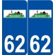 62 Rouvroy logo autocollant plaque stickers ville