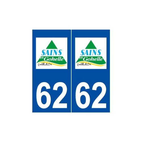 62 Sains-en-Gohelle logo autocollant plaque stickers ville