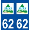 62 Sains-en-Gohelle logo autocollant plaque stickers ville