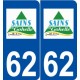 62 Sains-en-Gohelle logo autocollant plaque stickers ville