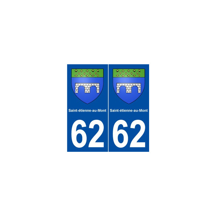 62 Saint-étienne-au-Mont blason autocollant plaque stickers ville