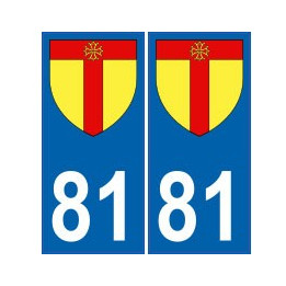81 Tarn autocollant plaque blason armoiries stickers département