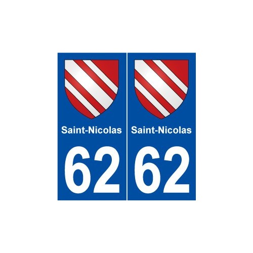 62 Saint-Nicolas blason autocollant plaque stickers ville