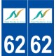 62 Saint-Nicolas logo autocollant plaque stickers ville