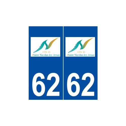 62 Saint-Nicolas logo autocollant plaque stickers ville