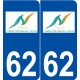62 Saint-Nicolas logo autocollant plaque stickers ville