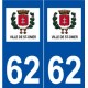 62 Saint-Omer logo autocollant plaque stickers ville