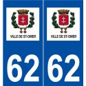 62 Saint-Omer logo autocollant plaque stickers ville