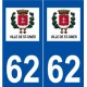 62 Saint-Omer logo autocollant plaque stickers ville