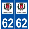 62 Saint-Omer logo autocollant plaque stickers ville