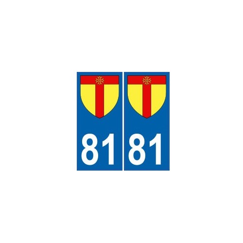 81 Tarn autocollant plaque blason armoiries stickers département