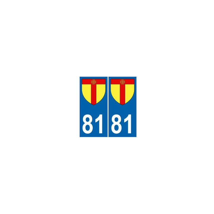 81 Tarn autocollant plaque blason armoiries stickers département