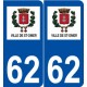 62 Saint-Omer logo autocollant plaque stickers ville