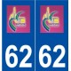 62 Saint-Pol-sur-Ternoise logo autocollant plaque stickers ville