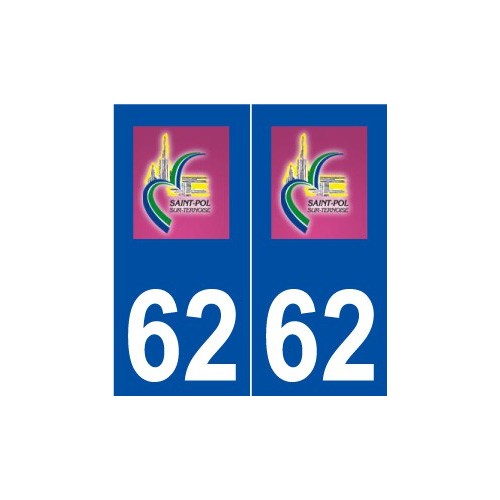 62 Saint-Pol-sur-Ternoise logo autocollant plaque stickers ville