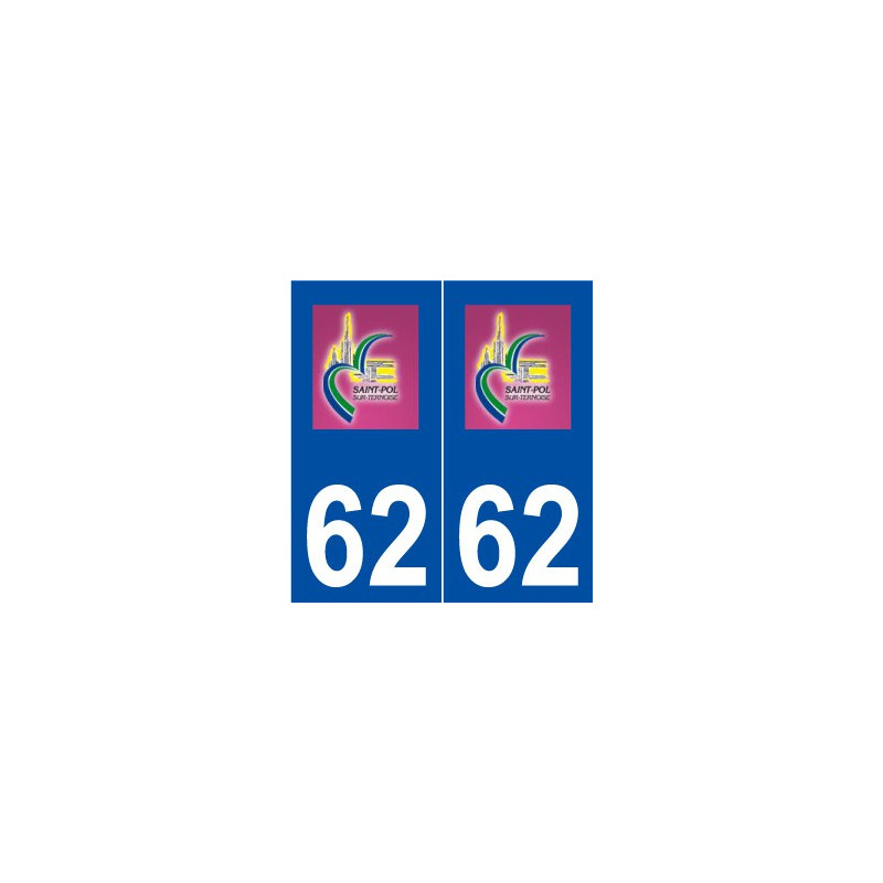62 Saint-Pol-sur-Ternoise logo autocollant plaque stickers ville