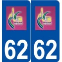 62 Saint-Pol-sur-Ternoise logo autocollant plaque stickers ville
