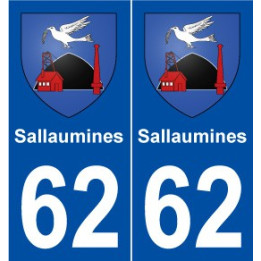 62 Sallaumines blason autocollant plaque stickers ville