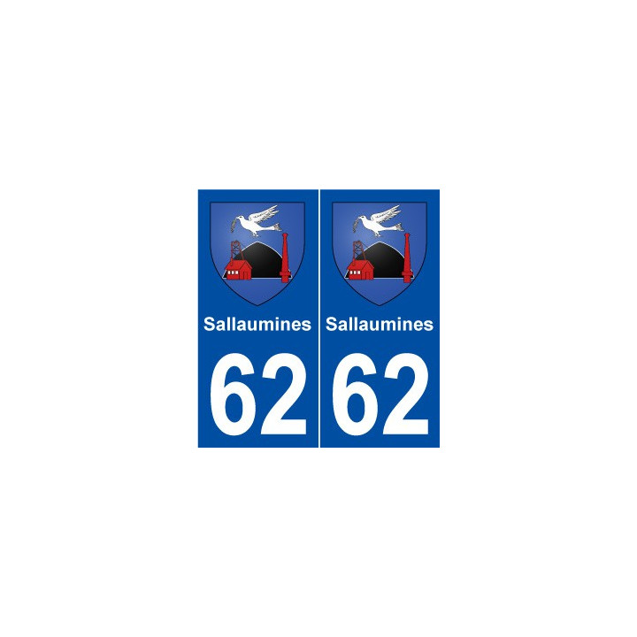 62 Sallaumines blason autocollant plaque stickers ville