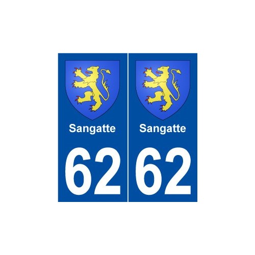 62 Sangatte blason autocollant plaque stickers ville