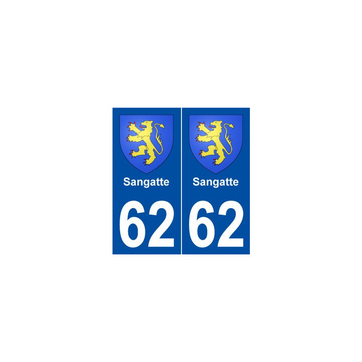 62 Sangatte blason autocollant plaque stickers ville