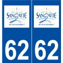62 Sangatte logo autocollant plaque stickers ville