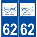 62 Sangatte logo autocollant plaque stickers ville