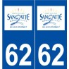 62 Sangatte logo autocollant plaque stickers ville
