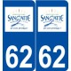 62 Sangatte logo autocollant plaque stickers ville