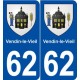 62 Vendin-le-Vieil blason autocollant plaque stickers ville