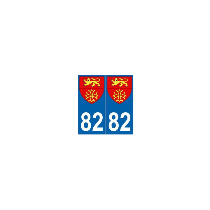 82 Tarn-et-Garonne autocollant plaque  blason armoiries stickers département