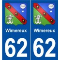 62 Wimereux blason autocollant plaque stickers ville