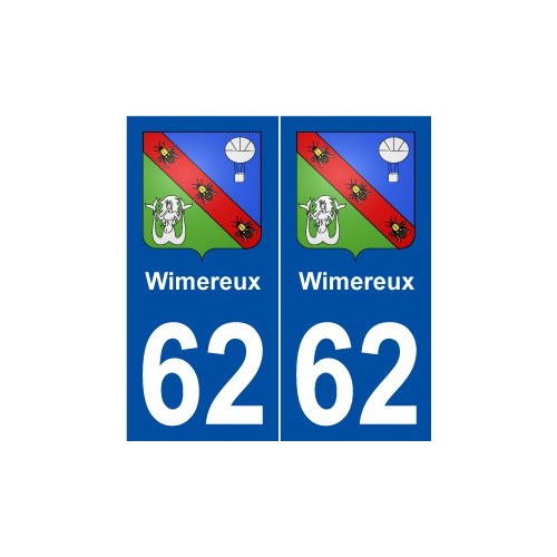 62 Wimereux blason autocollant plaque stickers ville