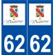 62 Wimereux logo autocollant plaque stickers ville