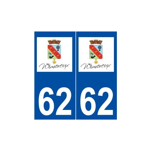 62 Wimereux logo autocollant plaque stickers ville