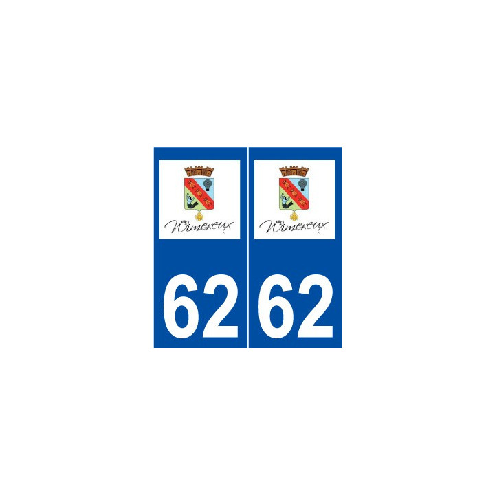 62 Wimereux logo autocollant plaque stickers ville