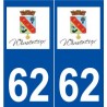62 Wimereux logo autocollant plaque stickers ville