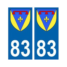 83 Var autocollant plaque