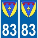 83 Var adesivo piastra stemma coat of arms adesivi dipartimento