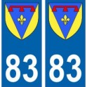 83 Var autocollant plaque