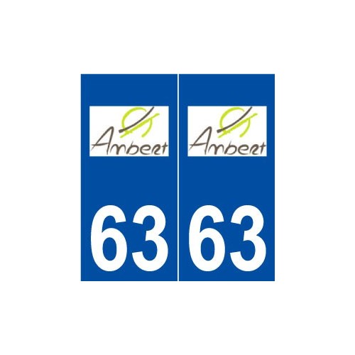 63 Ambert logo autocollant plaque stickers ville