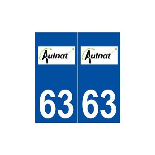 63 Aulnat logo autocollant plaque stickers ville