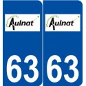 63 Aulnat logo autocollant plaque stickers ville