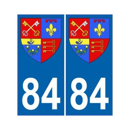 84 Vaucluse autocollant plaque blason armoiries stickers département