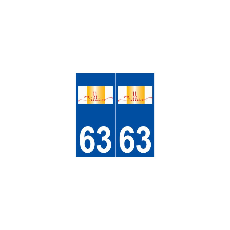63 Billom logo autocollant plaque stickers ville
