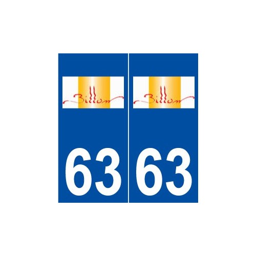63 Billom logo autocollant plaque stickers ville