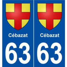 63 Cébazat blason autocollant plaque stickers ville